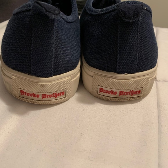 Mens Brooks Brothers Red Fleece Canvas Shoes - Picture 3 of 4